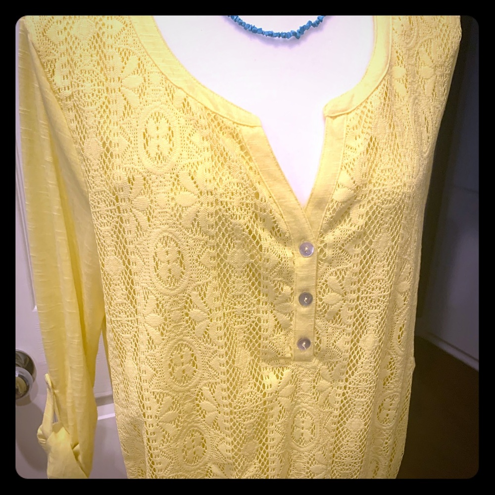 STYLE & CO. YELLOW BLOUSE XL